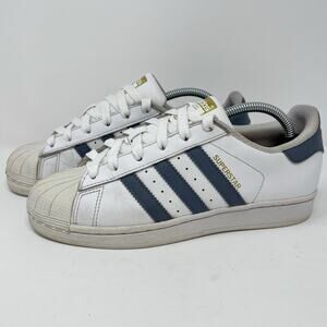 Adidas White Grey Superstar Foundation J Shell Top Shoes Youth 4